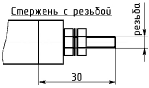 Эскиз тэна резьбовая шпилька